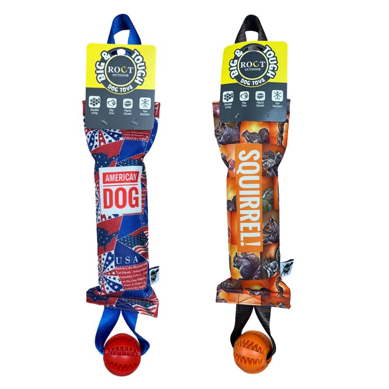 American Dog & squirrel water bottle ball retrievers