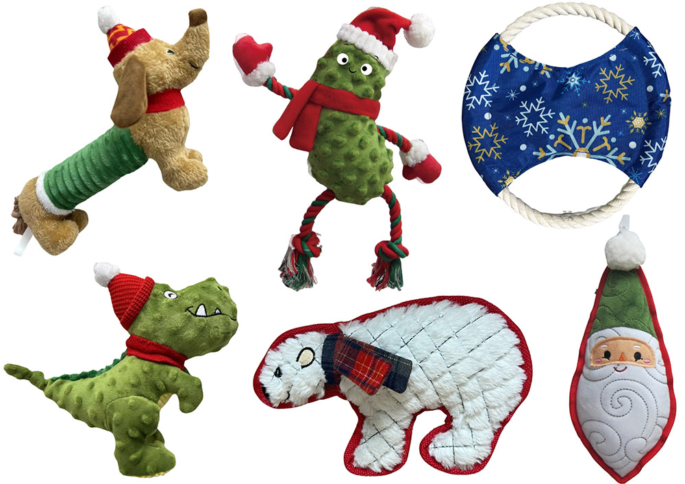 Holiday dog toys